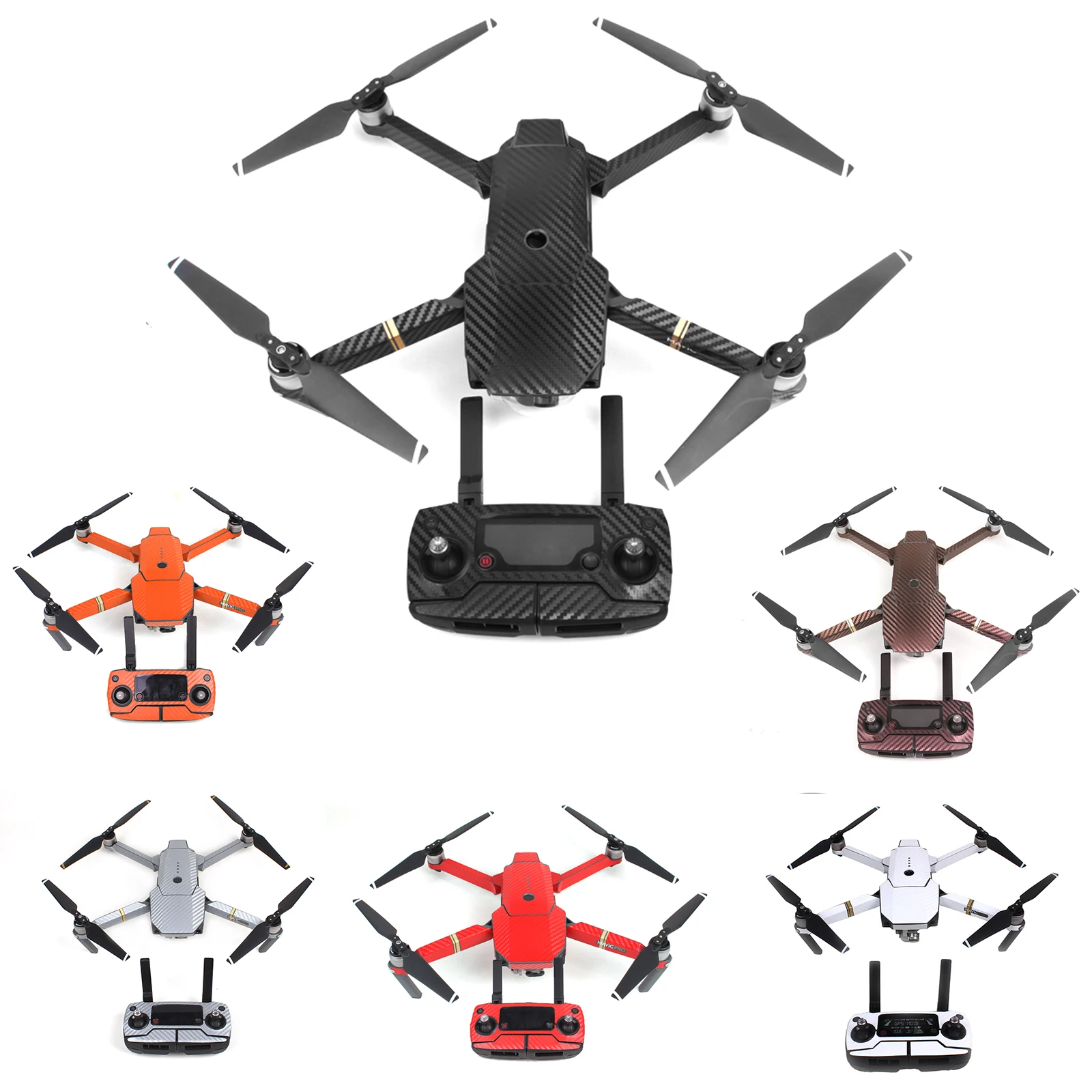 Водонепроницаемые графические наклейки из карбона для корпуса дрона пульта