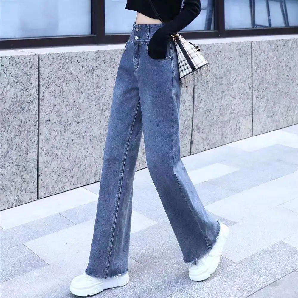 

Jeans For Women Harajuku Denim Pants Hight Waist Wide Leg Straight Denim Jeans Vintage Trouser Plus Size Korean Style Jeans