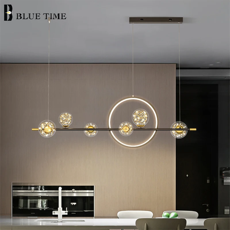 

Black Gold Pendant Light For Bedroom Hanging Lamp Dining Living Room LED Cord Pendant Decor Aluminum 110V 220V Home Lighting