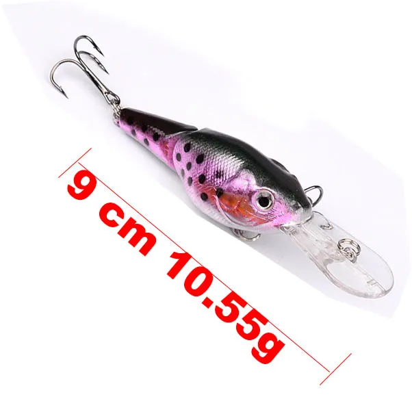 9cm10.55g 10 см 15,5 г тонущие рыболовные приманки, наживки блесна Swimbait 6 сегментный жесткий искусственный воблер снасти приманки - Цвет: 9cm10.55g