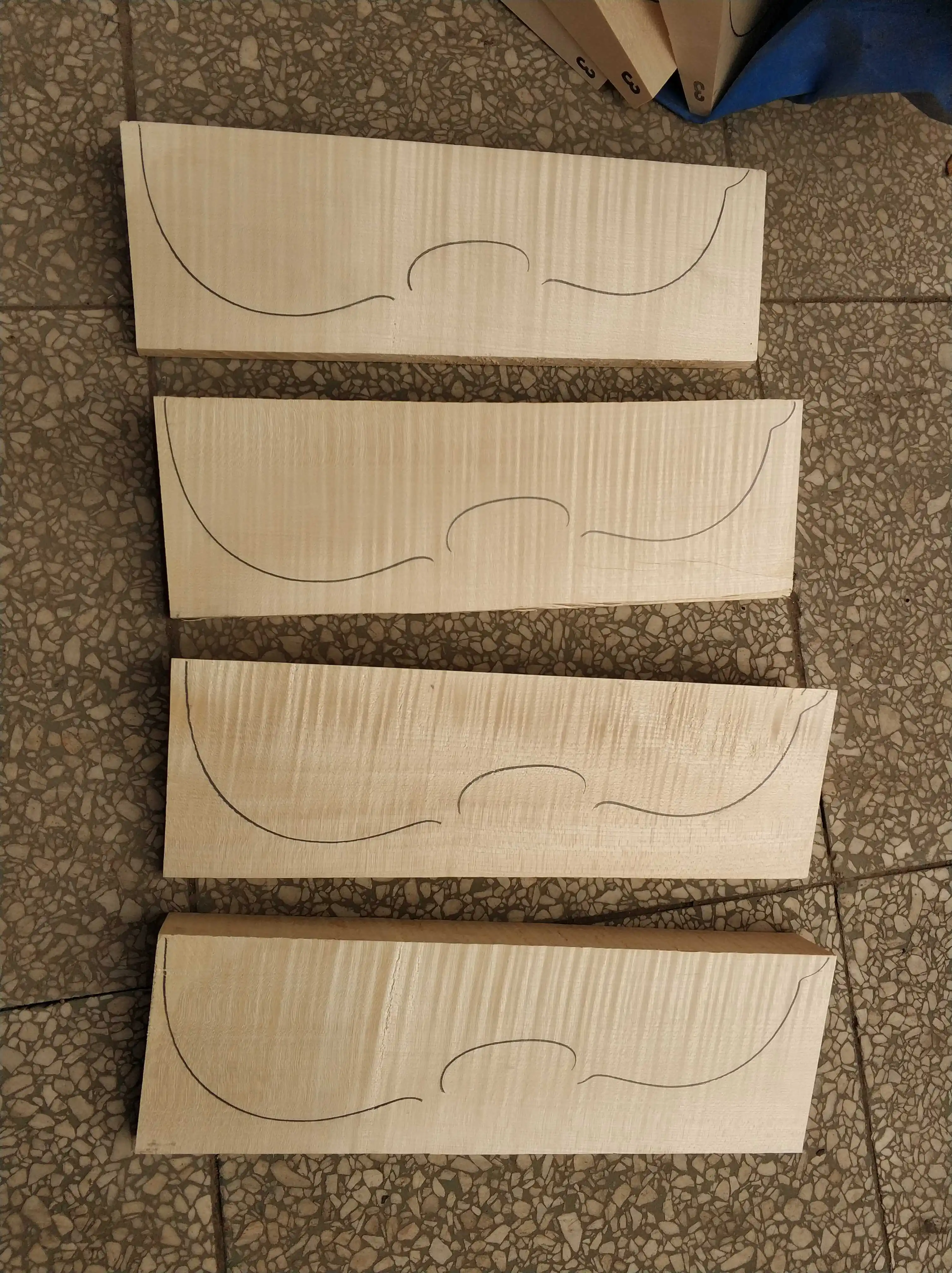 Один комплект древесины для изготовления скрипки древесина с верхом из ели