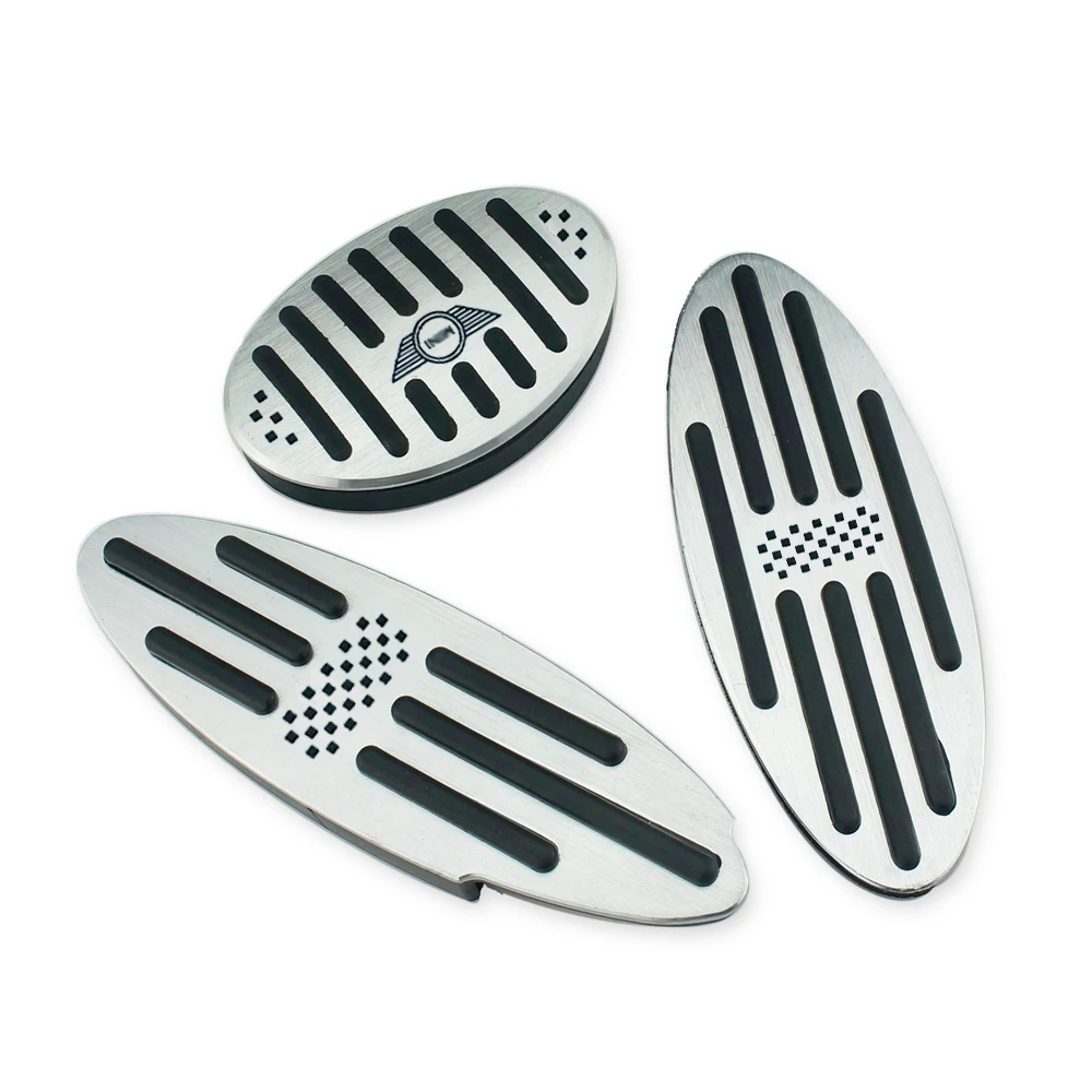 3PCS Checker Аксессуары для MINI Cooper Countryman F60 R60 Clubman F54 R55 S One R50 R53 R61 F55 F56 наклейка на педаль для ног MINI R56 - Название цвета: 3PCS Checker