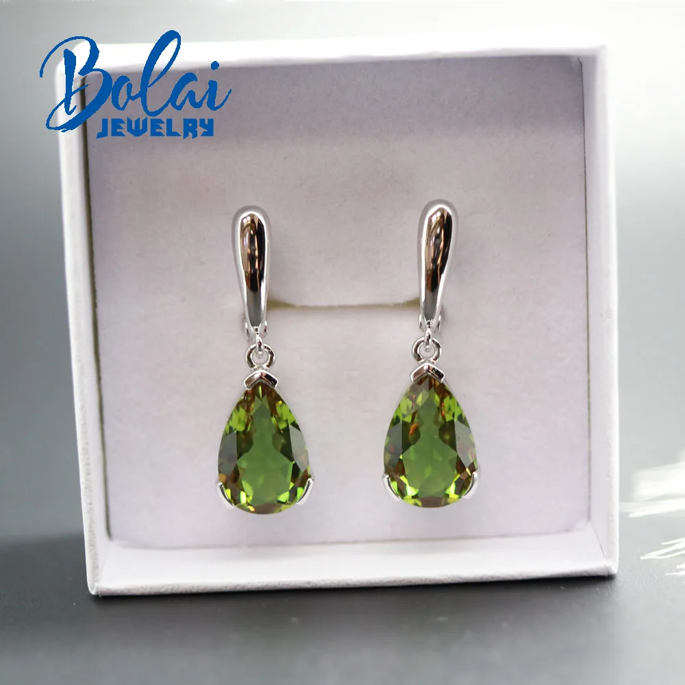 Bolaijewelry серьги с зултанитом жемчужные 10*15 мм искусственные серебристые меняющие