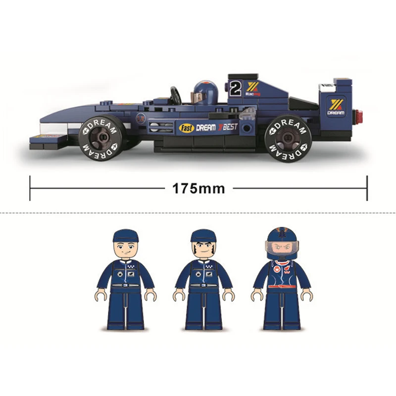 

SLUBAN 1:24 F1 Sports Racing Formula Car Creator Classic Model Vehicle Building Blocks Figures MOC Bricks Toys For Kids Gift