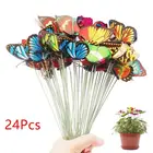 24 шт пучок бабочки шланг для полива огорода, двора, ящик для комнатных растений, красочные милые бабочки ставки Decoracion на открытом воздухе галстук-бабочка Декор Украшение Горшков