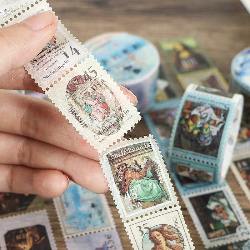 Винтажная серия штампов Ван Гог монет декоративная клейкая лента маскирующая