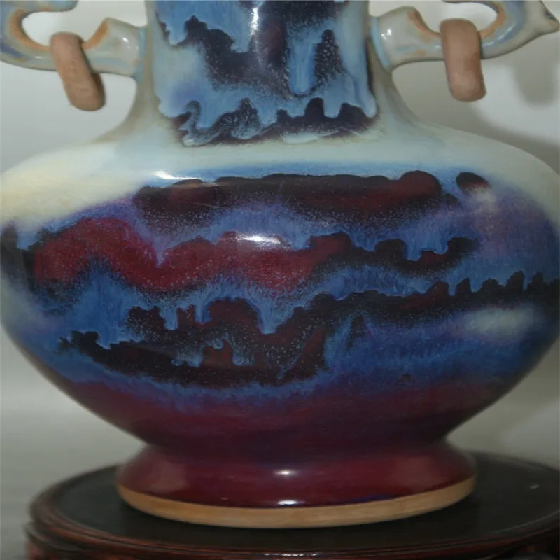 Китайский античный взломать печь для обжига глазури фарфоровая ваза под старину