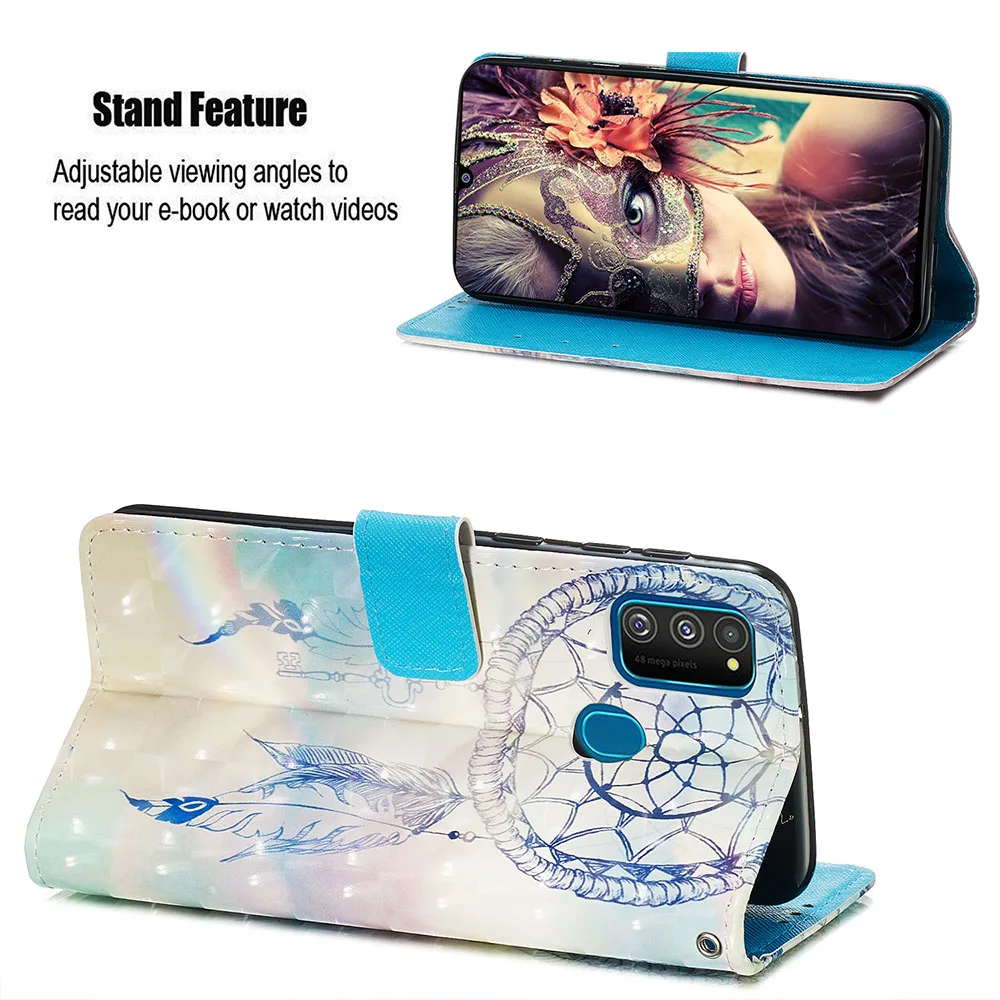 Кожаный чехол M30S A10S для Samsung Galaxy A20S A30S A50S книжка с 3d бумажником телефона