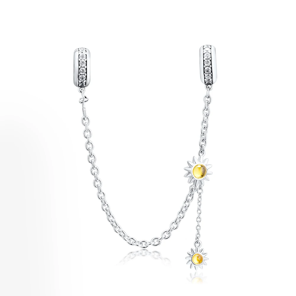 

Цепочка с подвесками CKK из серебра 925 пробы с золотистым солнцем