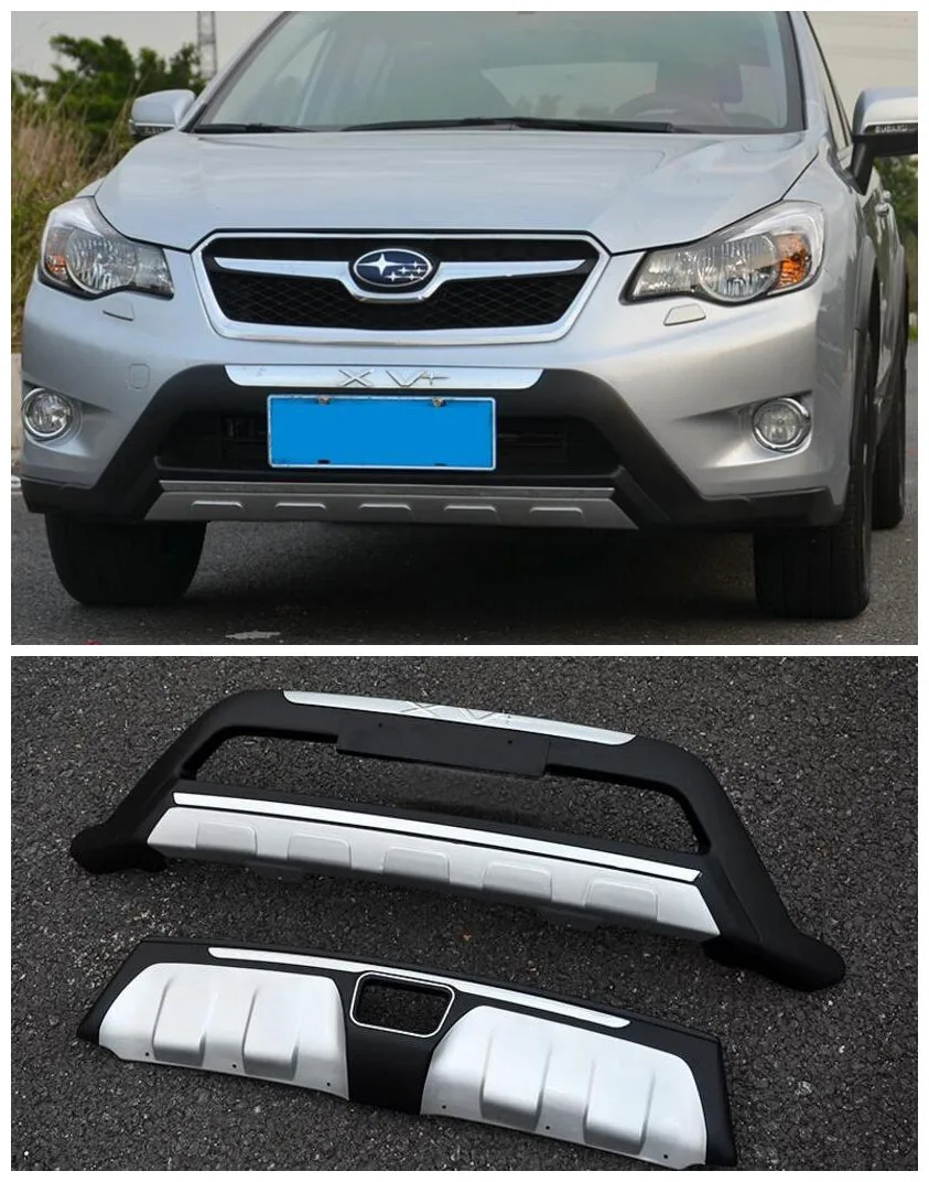 

ABS Car Front+ Rear Bumper Protector Cover Guard Skid Plate Fits For Subaru XV 2012 2013 2014 2015 2016 2017