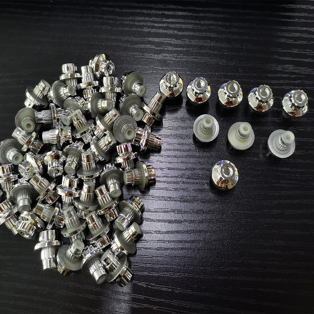 25 шт. 7 6 мм серебристо черные универсальные колесные заклепки гайки Сменные для