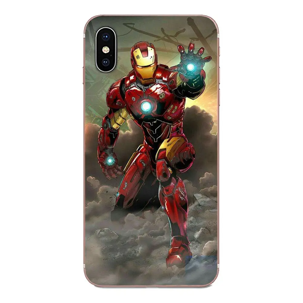 Мягкие чехлы для Galaxy Grand A3 A5 A7 A8 A9 A9S On5 On7 Plus Pro Star 2015 2016 2017 2018 Супергерой Железный человек