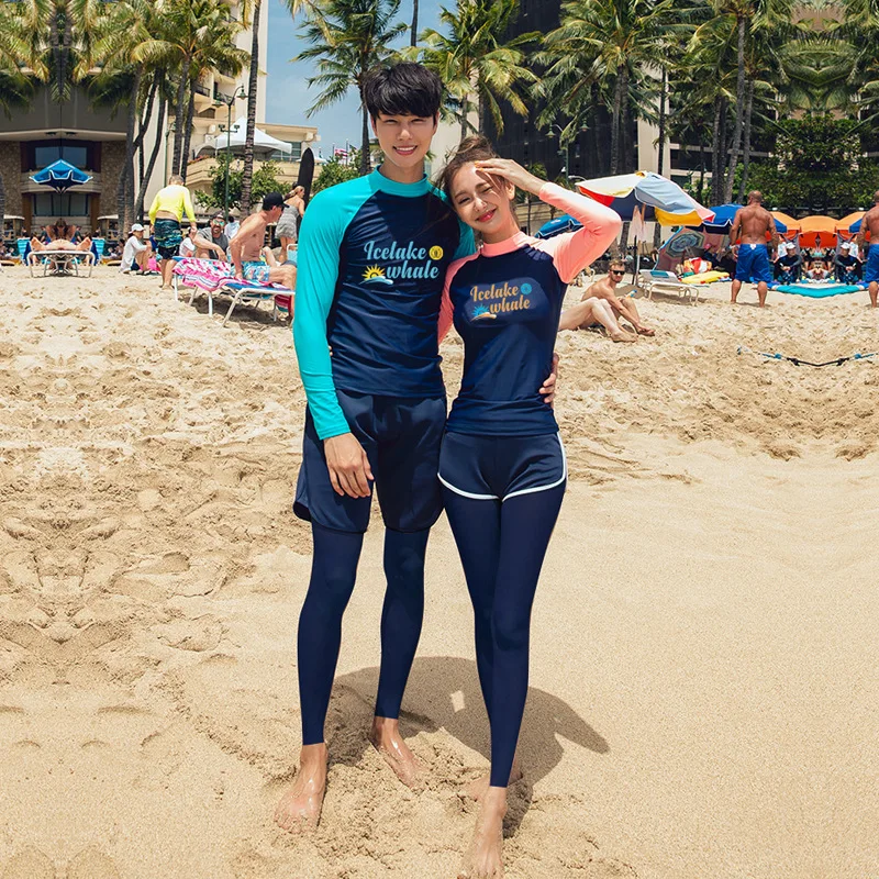 4 шт./комплект Мужской купальный костюм с длинным рукавом | Спорт и развлечения