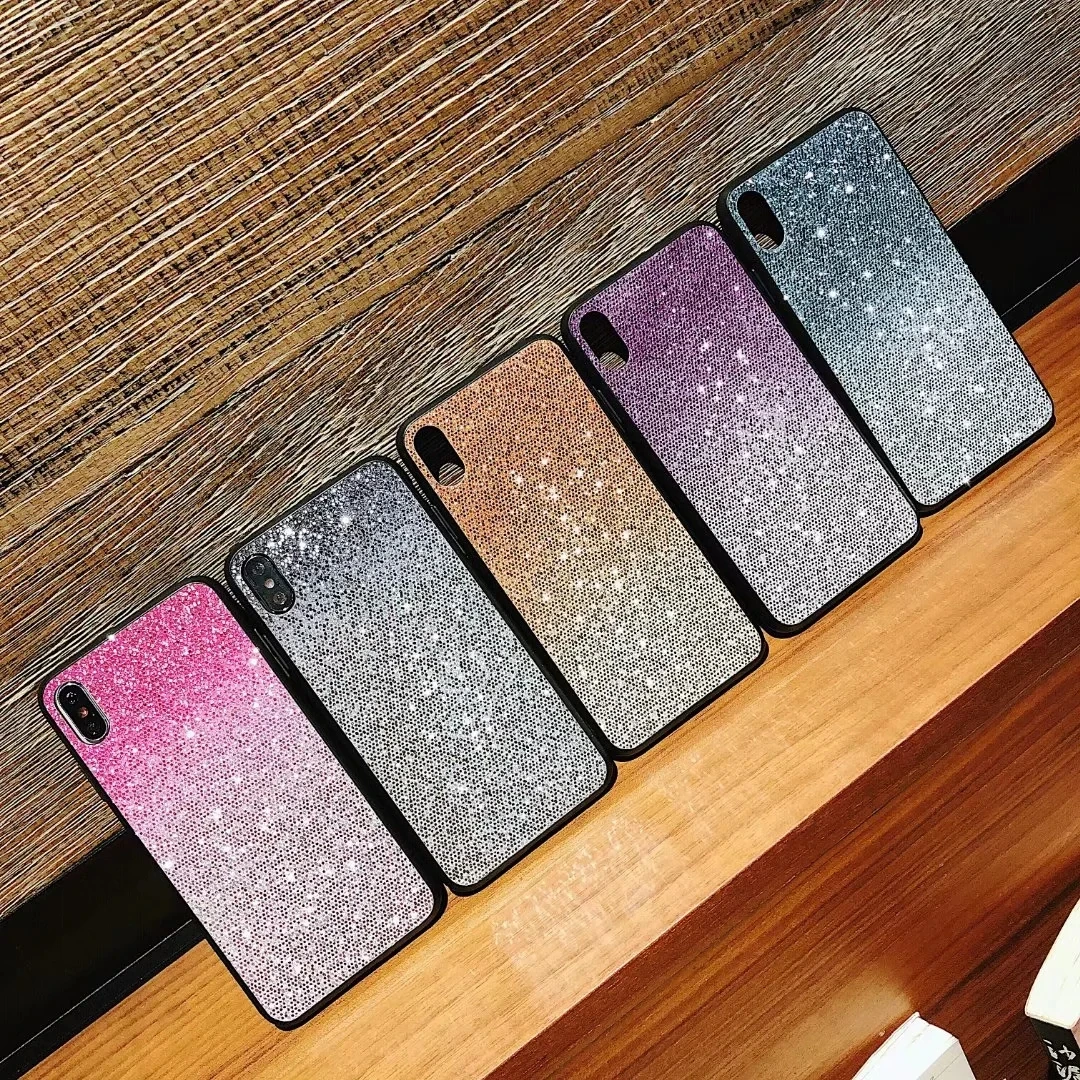 

Чехол-книжка с градиентом и блестками для Huawei Honor 9A 9X 9i 8X 8S 10 20i 20 30 Pro Lite Play X10 V30 30S Play3 Pro