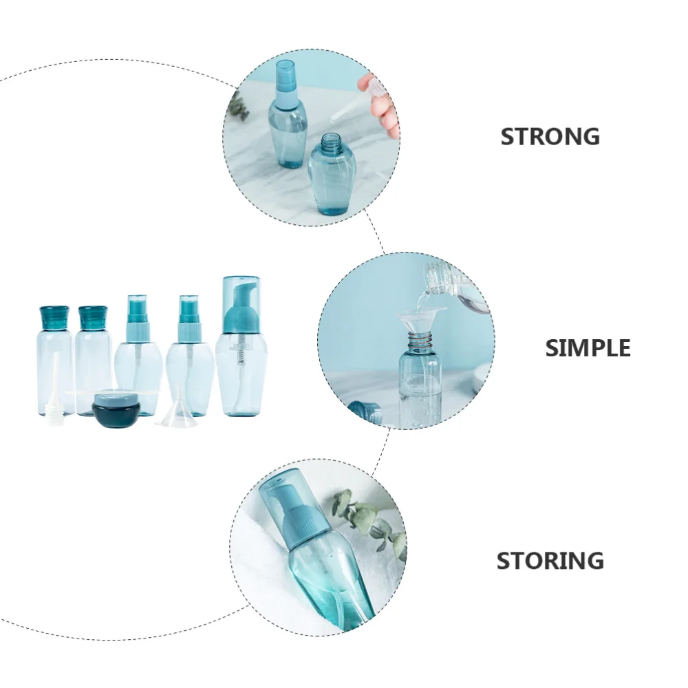 

1 Set Dispensing Bottles Cosmetic Bottles Lotion Storage Bottles (Blue)