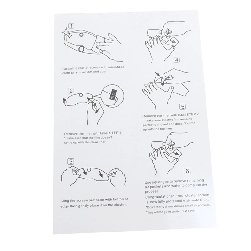 

2 Set Motorcycle Accessories: 1 Set Dashboard Cluster Screen Scratch Protection & 1 Set Rearset Rear Foot Pegs