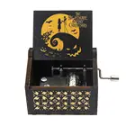 Мини-Музыкальная шкатулка с ручным заводом Кошмар перед Рождеством, украшение на день рождения, годовщину, Рождество, деревянный музыкальный подарок