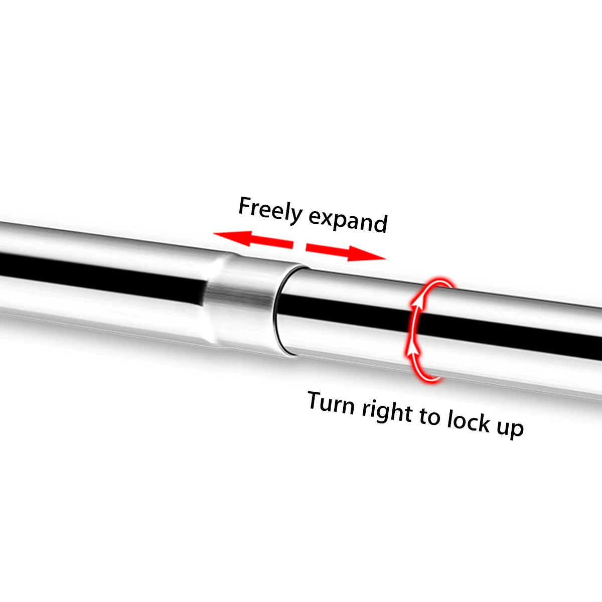 

6 Size Extendable Curved Shower Curtain Rod U Shaped 201 Stainless Steel Shower Curtain Poles Punch-Free Bathroom Curtain Rail