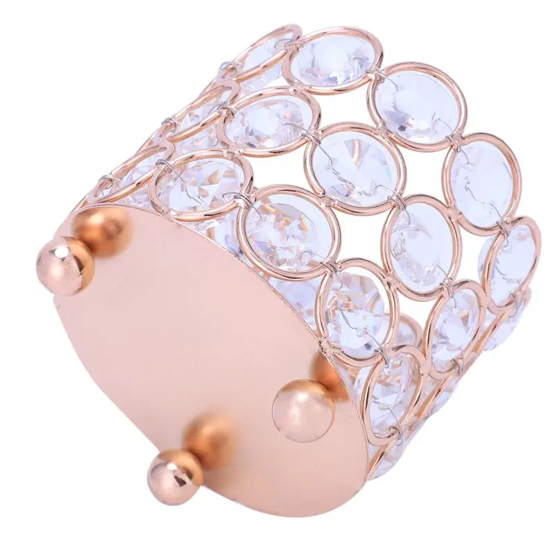 Свадебные держатели для свечей Золотая Хрустальная чаша чайная свеча подставка