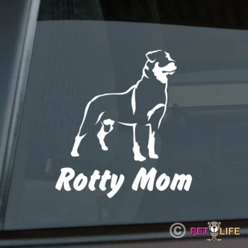 

Rottweiler Mom Sticker Die Cut Vinyl - rotty rott rottie computer decal
