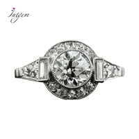 925 sterling silver classic luxury real solid ring 3ct round moissanite wedding jewelry rings engagement jewelry gift for women