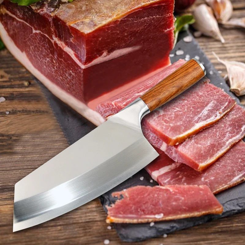 Кухонный нож 8 дюймов китайский шеф повар из нержавеющей стали для мяса костей