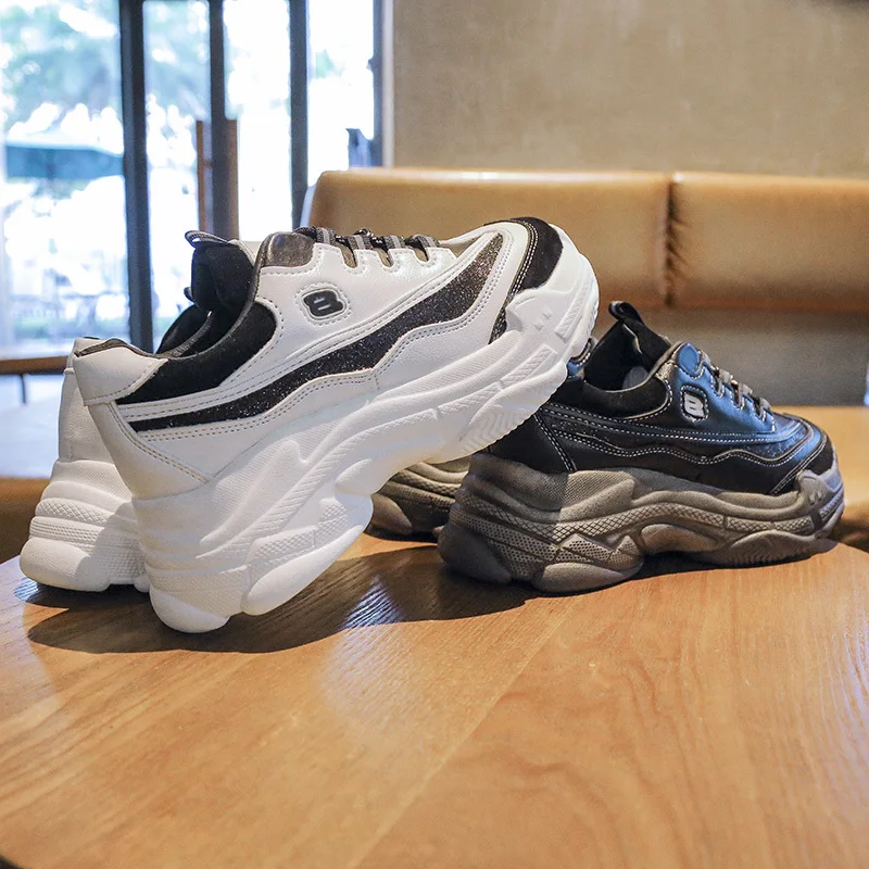 Новинка женские массивные кроссовки Вулканизированная обувь в Корейском стиле