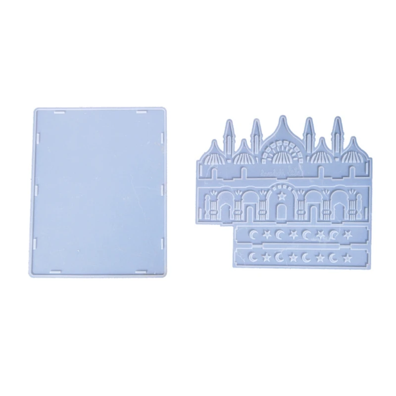 

T84B Silicone Eid Mubarak Tray Mold Epoxy Resin Casting Molds for Home Decoration