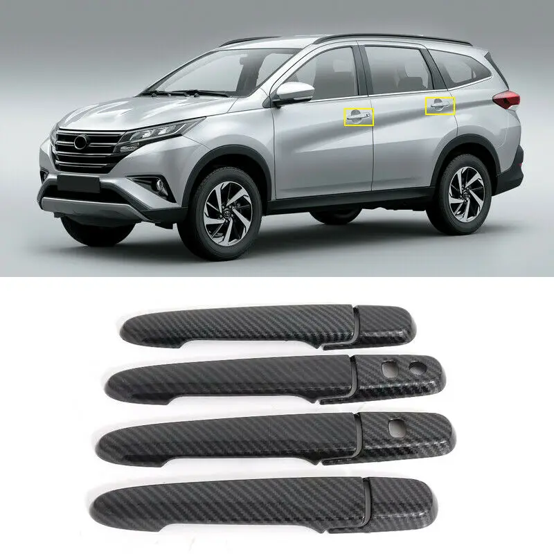 

car door handle decorates ABS Chrome Door Handle Cover For Toyota Rush 2018 2019 Accessories