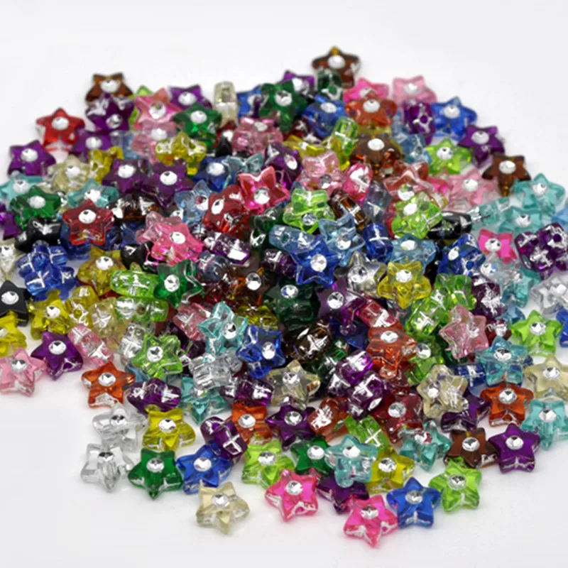 DoreenBeads акриловые Серебристые Accent Beads звезда пентаграммы в случайном порядке DIY
