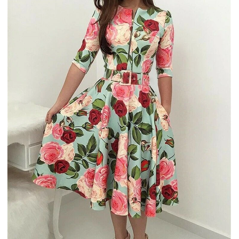 

Women Bandage Bodycon Long Sleeve Short Mini Floral Party Casual Dress Ladies Floral Chic Summer Dresses Female