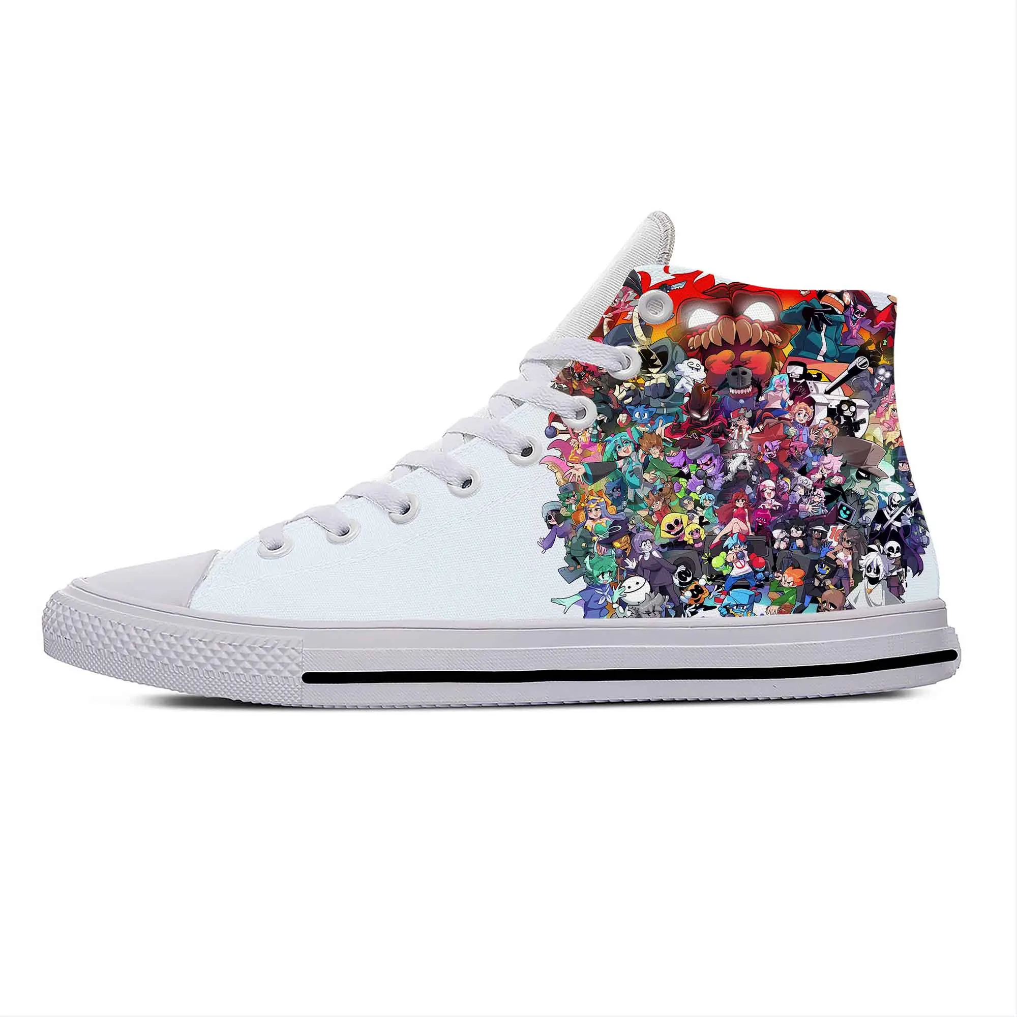

Funkin Anime Cartoon Night Game Friday Cool Funny Casual Cloth Shoes High Top Lightweight Breathable 3D Print Men Women Sneakers