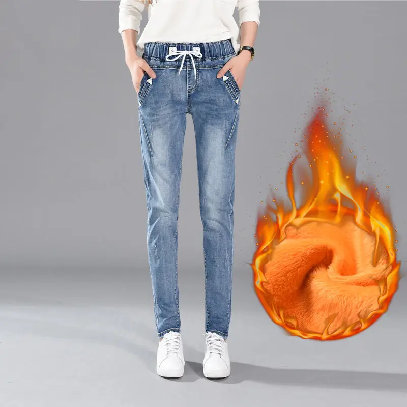 Джинсы женские осенне зимние свободные с высокой талией|Джинсы МОМ| |