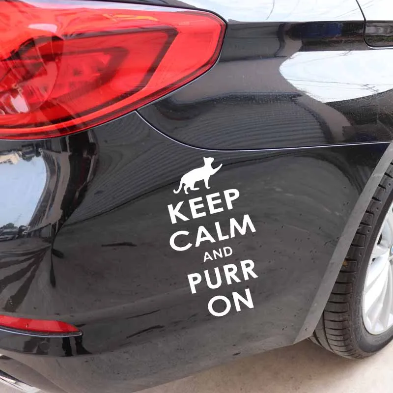 YJZT x см Виниловая наклейка на окно автомобиля с надписью Keep Calm And Purr On Cat's Lover's