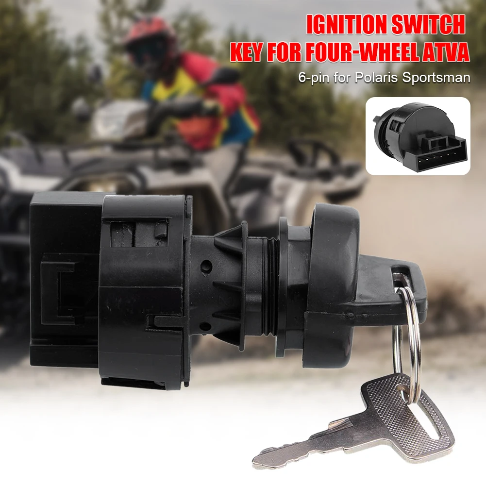 

6Pin Ignition Key Switch for Polaris RZR 170 570 800 900 1000 Ranger 400 425 500 570 700 900 1000 Sportsman 300 325 400 450 500