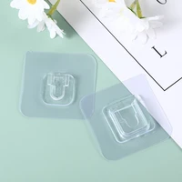 double sided adhesive wall hooks hanger strong transparent hooks suction cup sucker wall storage holder for kitchen bathroo