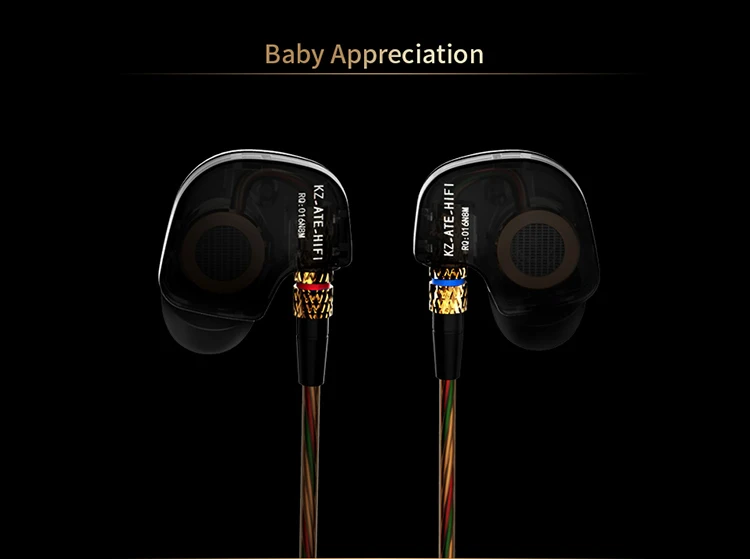 KZ ATE 3,5 мм наушники в ухо HIFI металлические стерео наушники супер бас шумоизоляция спортивные наушники с микрофоном KZ AS10 ZS10 ZST