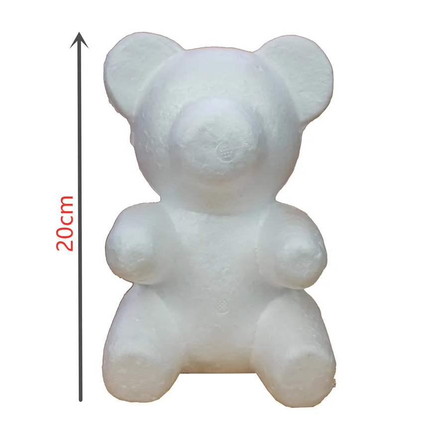 20cm Bear Mold Подарок на день Святого Валентина, 25/38 см романтическая искусственная Роза с мишкой Тедди для свадьбы подружки Юбилей подарок с возможностью креативного самостоятельного выбора между настоящей - Цвет: 20cm Bear Mold