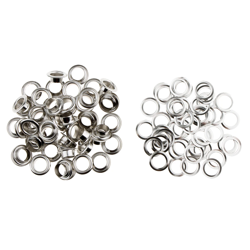 50 штук Металлические Люверсы с шайбами аксессуары для кожевенного ремесла