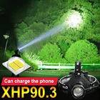 Светодиодный налобный фонарь XHP90.3, 18650 лм, с usb-зарядкой