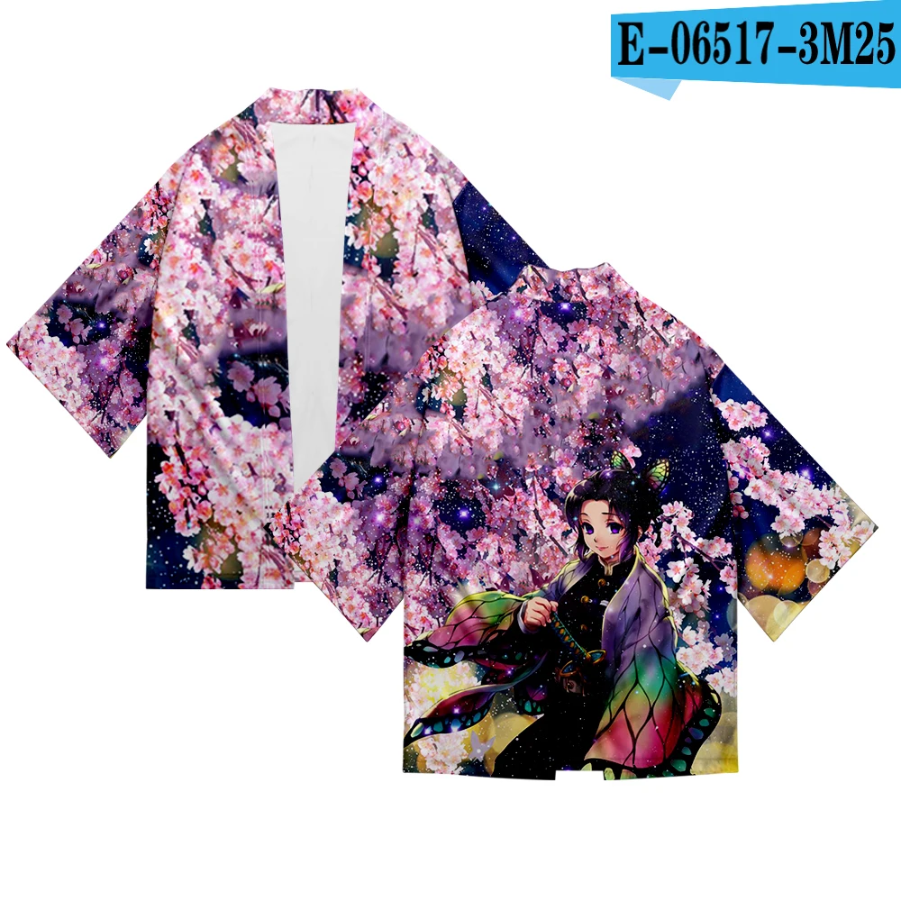 Kimonos японское женское кимоно Аниме демон Slayer то же кимоно кардиган для костюмированного представления пара кимоно юката лето осень Ориент кимоно - Цвет: 3D