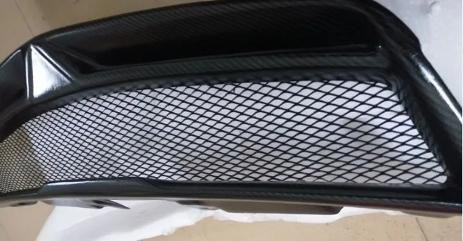 Подходит для 2009-2013 KIA Forte Carbon Fiber Black Car передний бампер сетка решетка Вокруг отделки гоночных Грилей