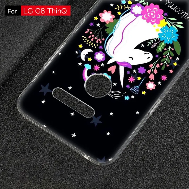 Милый мультяшный чехол с единорогом для LG G5 G6 Mini G7 G8 G8S V20 V30 V40 V50 ThinQ Q6 Q7 Q8 Q9 Q60 W10 W30