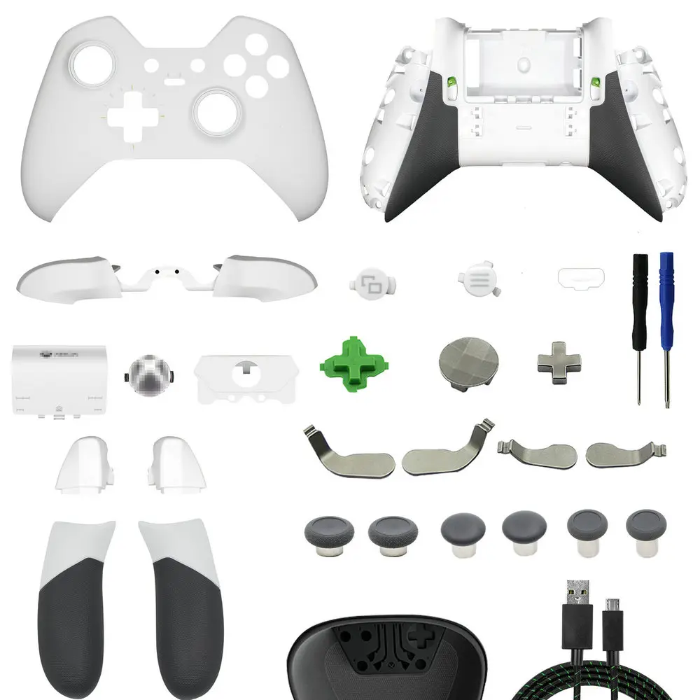 Complete set Для xbox ONE Elite контроллер прорезиненные ручки задние ручки LB RB Кнопка бампер геймпад корпус Оболочка Чехол - Цвет: Complete set