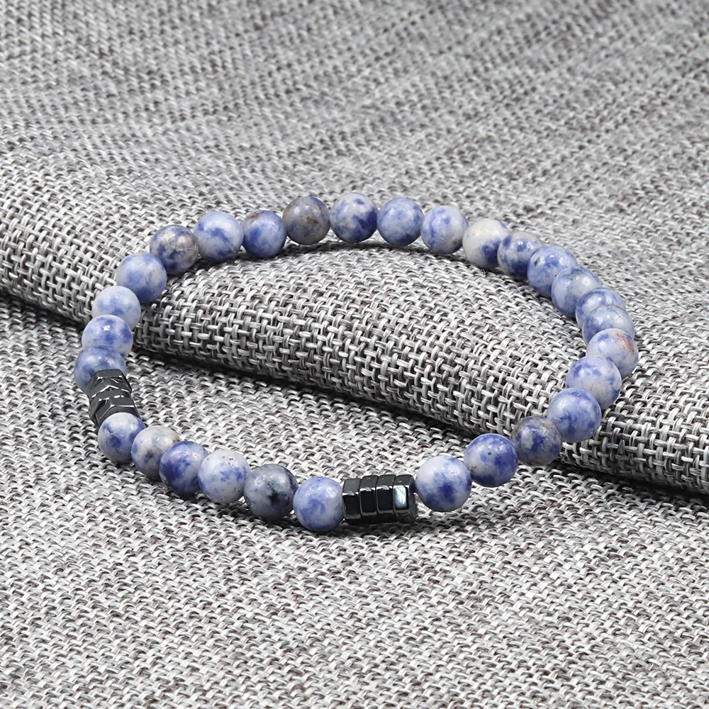 Модные геометрические бусы из гематита мужские браслеты тигровый глаз камень