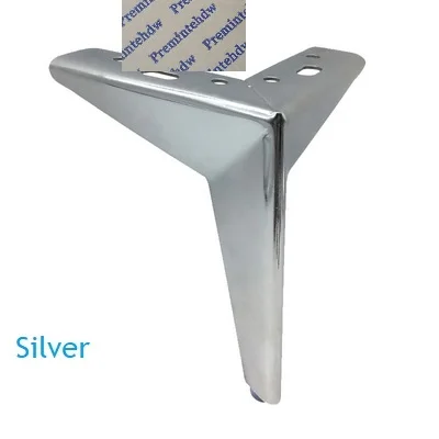 Silver 2 шт./лот сталь Наклонный современная мебель ТВ шкаф кофе бар диван ванная комната ноги розовое золото пистолет черный матовый серебристый - Цвет: Silver