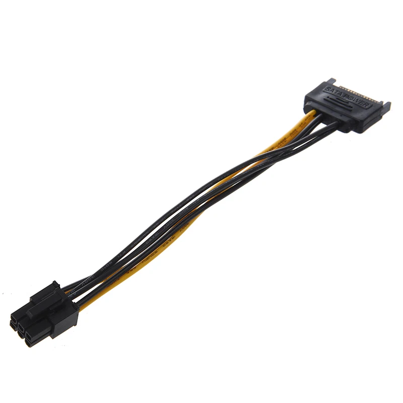 ПК SATA 15 контактов папа к ATX 6 Pin женский кабель питания конвертер 7 9&quot | Дом и сад