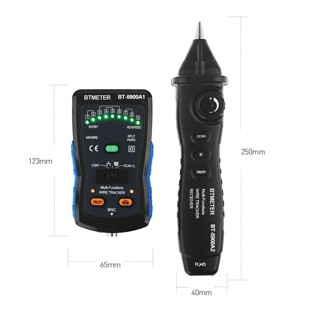 Cable Finder Tone Generator Probe Kit -HP-5900A RJ11 RJ45 Wire Tracker Toner Ethernet LAN Network CableTester Telephone Tester