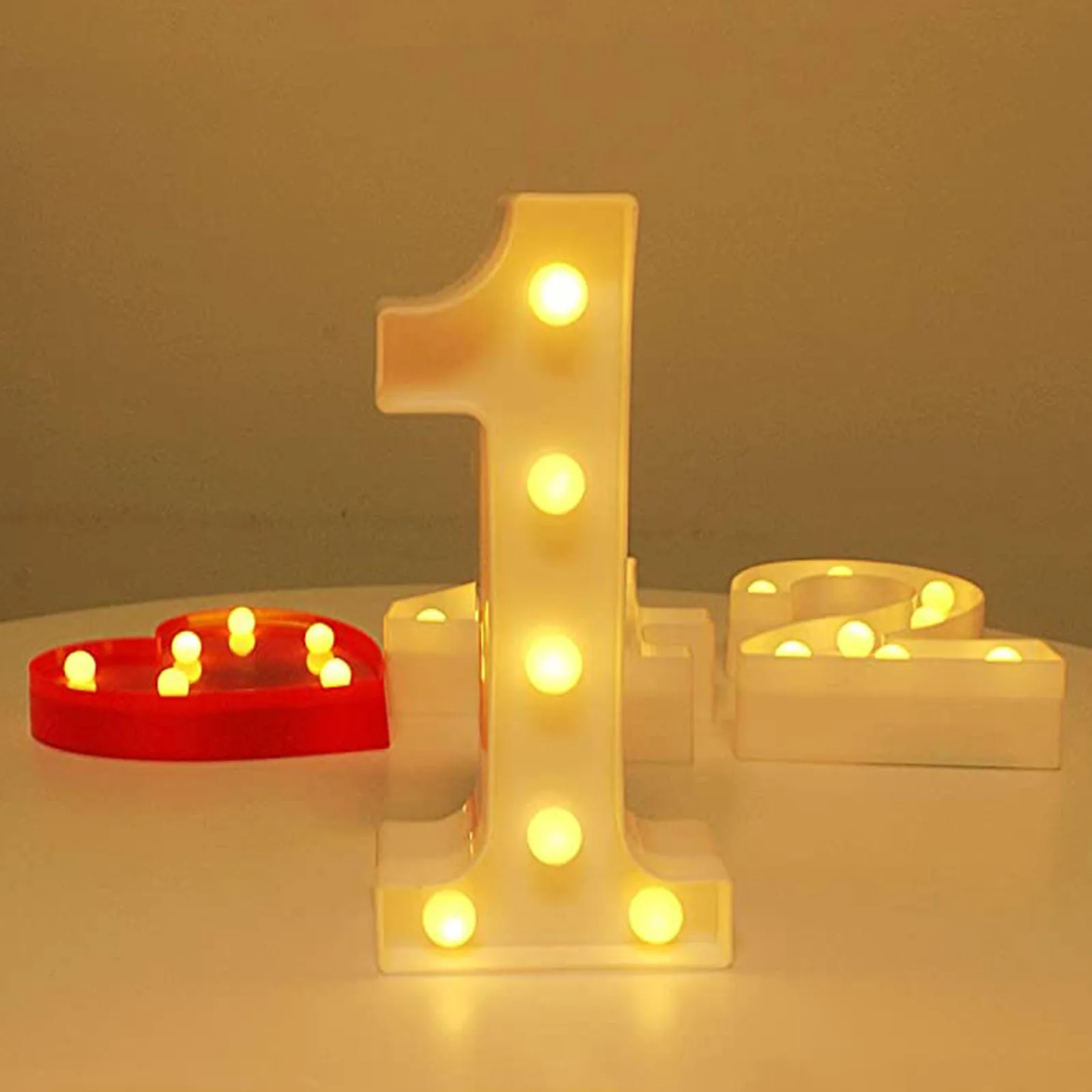 Светодиодный ночник с цифрами 0-9 и алфавитом | Лампы освещение