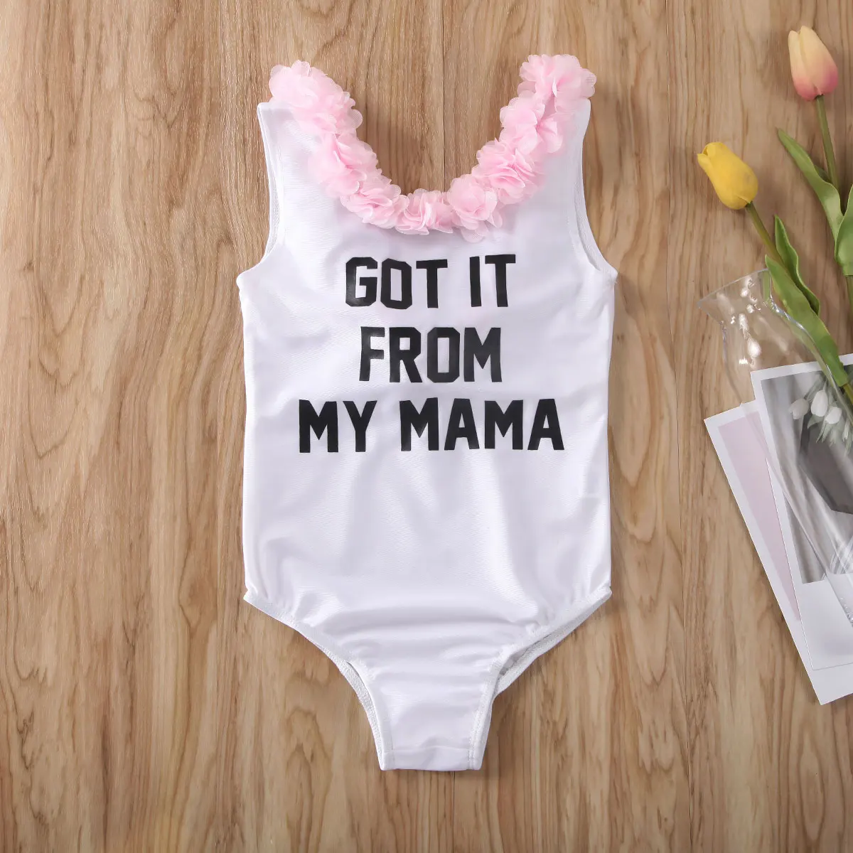 От 6 месяцев до 5 лет бикини с надписью MY MAMA для маленьких девочек летняя пляжная